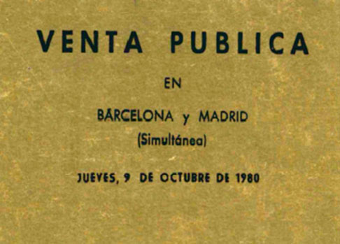 Subasta nº20 de 1980. 9 de Octubre de 1980