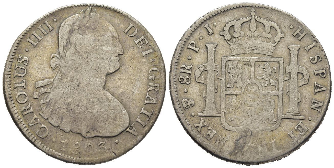 8 reales. Carlos IV