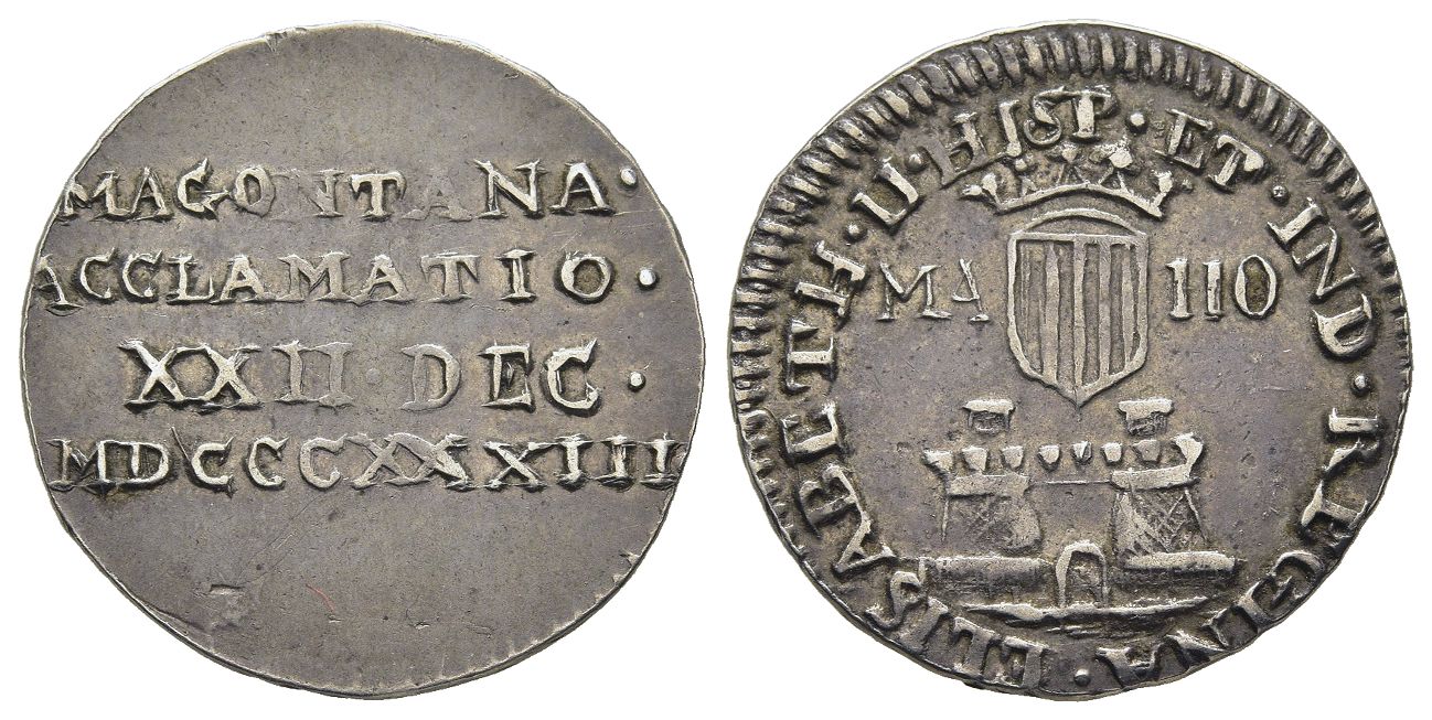 Medalla de Proclamación. Isabel II
